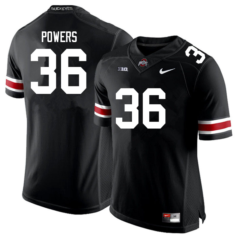 Men #36 Gabe Powers Ohio State Buckeyes College Football Jerseys Sale-Black